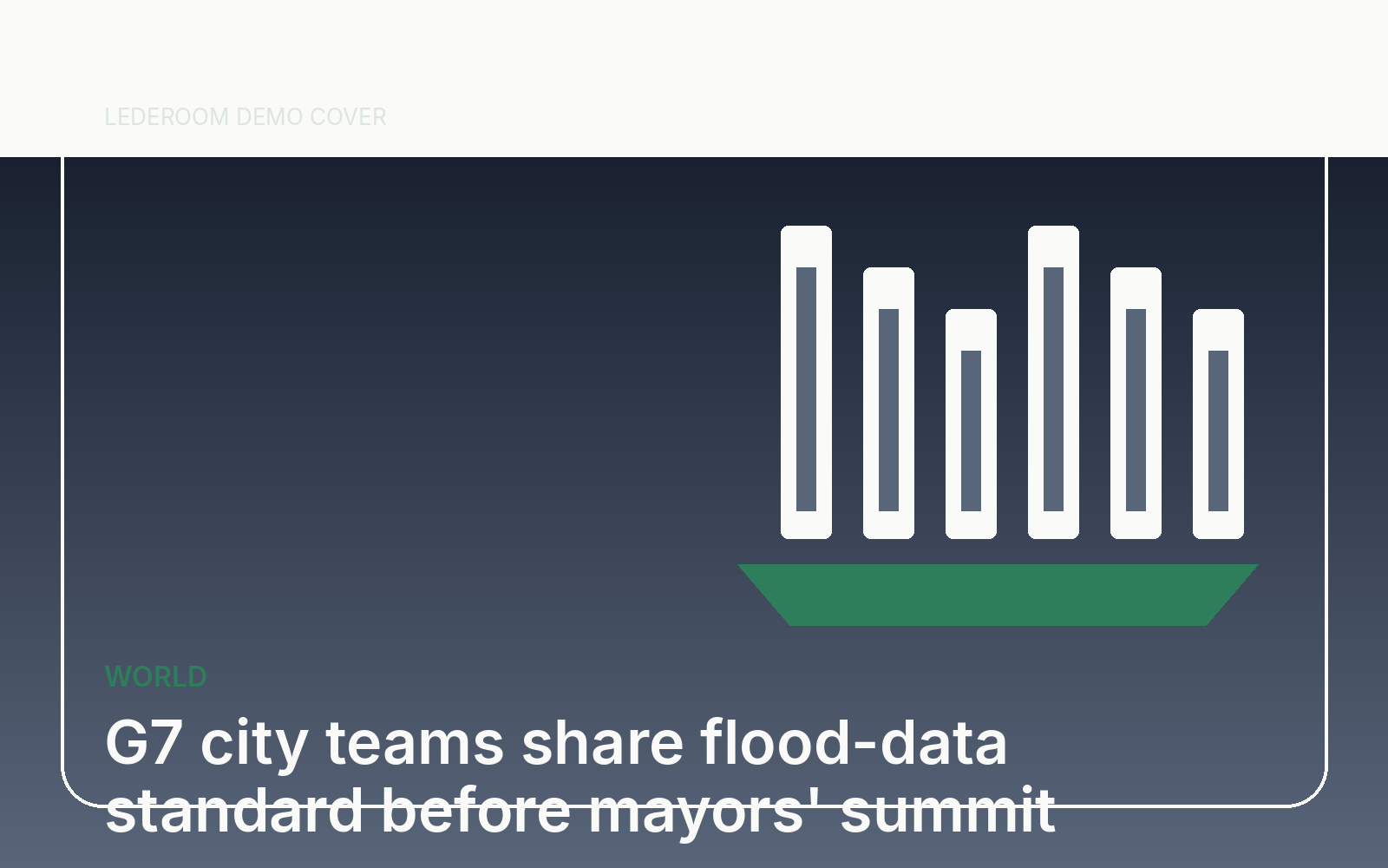 G7 city teams share flood-data standard before mayors' summit