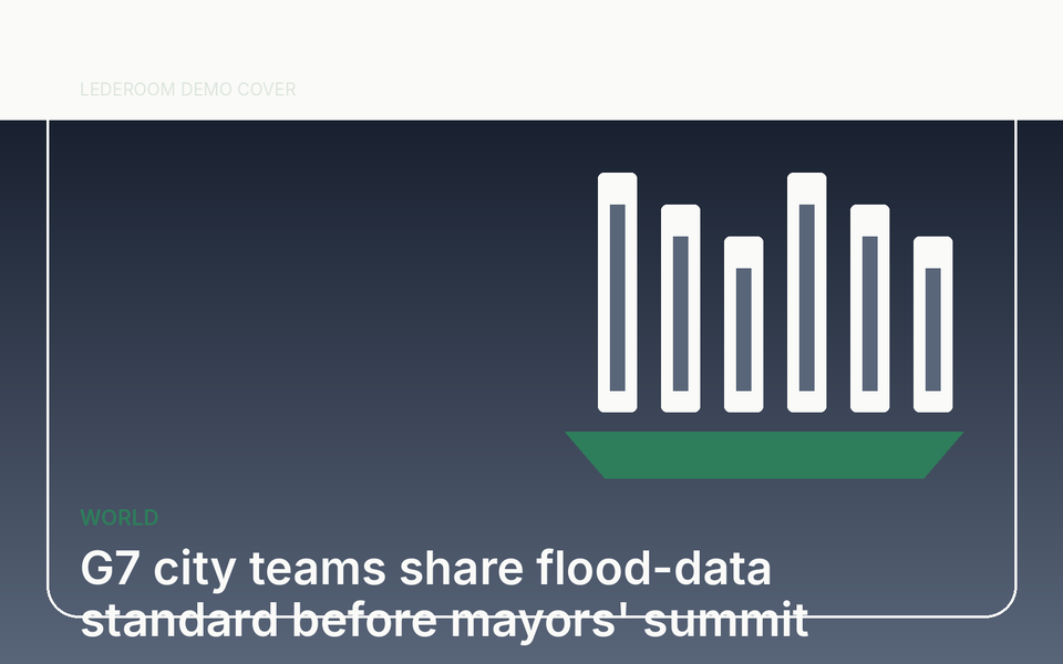 G7 city teams share flood-data standard before mayors' summit