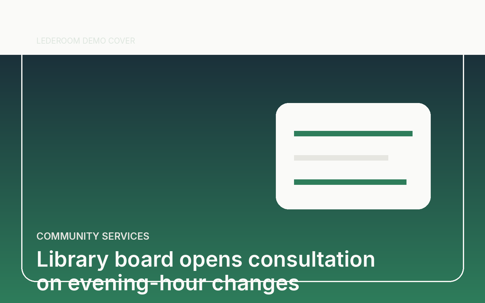 Library board opens consultation on evening-hour changes