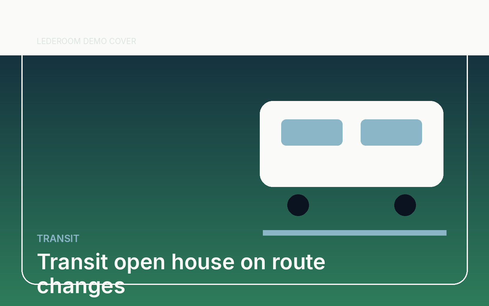 Transit open house on route changes